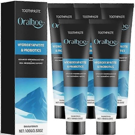 Hydroxyapatit & Probiotika Tandpasta - Avanceret tandpleje til emaljeremineralisering, oral mikrobiombalance, skånsom rengøring, blegning & frisk