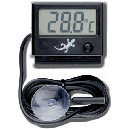 Exoterra - Digitalt termometer - Terrariumtemperatur svart 4,5 cm - Reptil - Varme - Termometer - ZOO.no