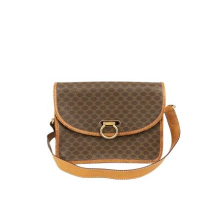 Celine Vintage, Pre-owned Macadam Crossbody Bag Bruin, Dames, Maat:ONE Size