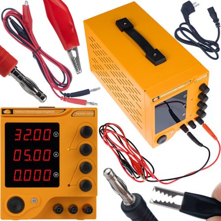 Laboratoriestrømforsyning AmpRush RARES-3205 – 32V 5A | Justerbar Spenning og Strøm | Presis Skjerm