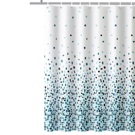 Sininen mosaiikki hometta hylkivä suihkuverho, hometta kestävä | Mitat: 180 x 180 cm | Vettähylkivä kangas (mosaiikinsininen)