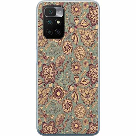 Xiaomi Redmi 10 Genomskinligt Skal Vintage Flowers