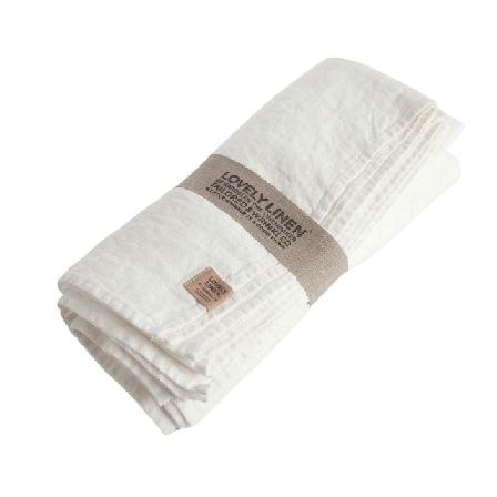 Lovely Linen Duk I Tvättat Lin Bordstextil Unisex Vit 145x380 cm
