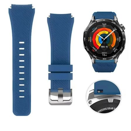 22mm Silikonarmband kompatibelt med Huawei Watch GT5 4/3/GT5 Pro 46mm Amazfit GTR 47mm Mjukt Armbandsbälte kompatibelt med Amazfit Pace Stratos 2 2s 
