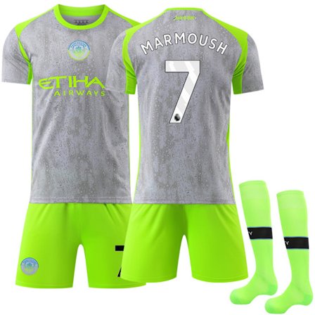 Manchester City Bortatröja 25-26 Barn Vuxen Fotbollströja med Strumpor