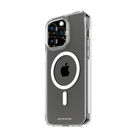PanzerGlass HardCase Transparent w. White MagSafe & D3O iPhone 15 Pro Max