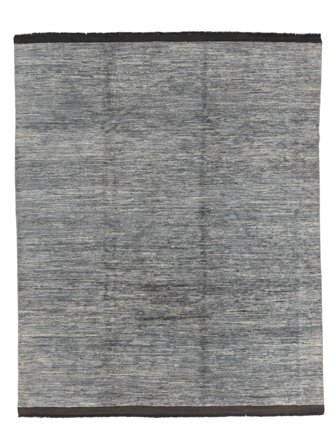 Hand Knotted Battuta Solid Rug 249X298 Dark Grey/Black