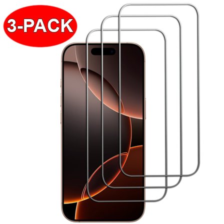 3-Pack - iPhone 16 Pro Max Skärmskydd i Härdat Glas