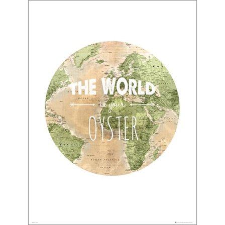 Exklusivt Art Print - The world is your oyster - Text