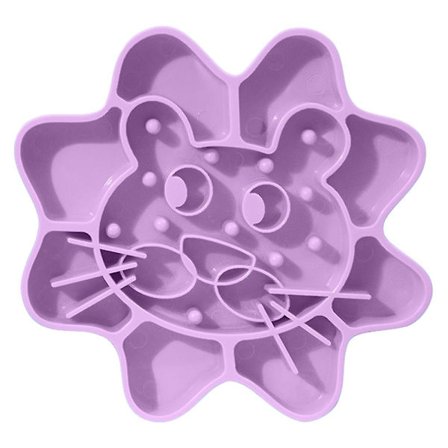 Hundskålar Slow Feeding Mat Husdjursskål Ingen Chock Äta Mat Skål Kul Slow Pet Feeder Hundskål LILA