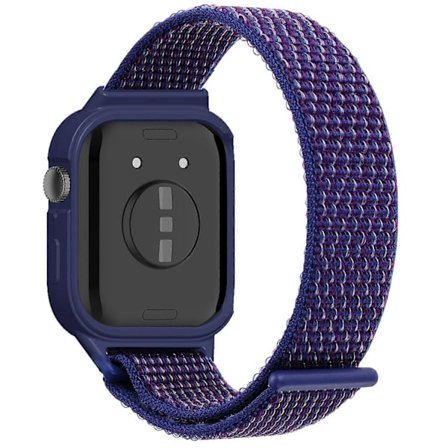 Typ G Integrert Klokkereim for Huawei Watch Fit 3 Vevd Nylon Klokkereim med TPU Klokkeveske [DB] Flerfarget Stil B