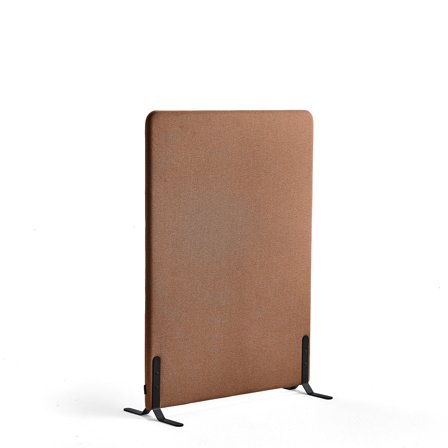 Raumtrenner ZONE, 1360 x 1000 x 46 mm, Stoff Rivet, schwarze Beine, Kupfer