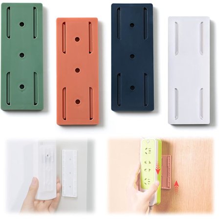 Väggmonterad Strömskena Hållare, behone Slagfri Limmad Uttag