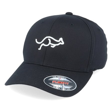 Iconic - 3D Hasty Kangaroo Black Flexfit Flexfit Black Cap - @ Hatstore