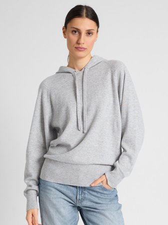 Kashmina - Hettegenser "Lux Hoodie" - lys grå - Size S