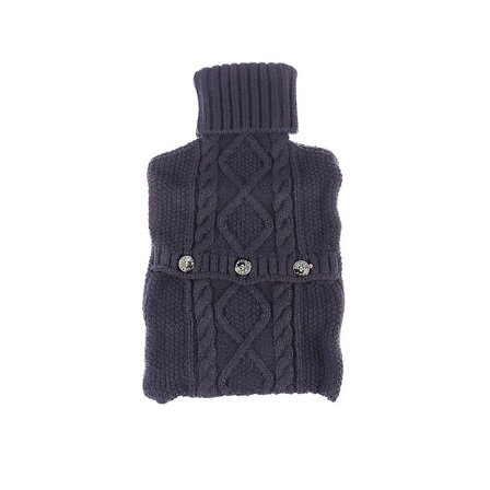 1 stk. Vandflaske Cover Varme Holdbar Blød Foldbar Flaske Etui Strikket Cover Til Smertelindring Vinter Kvinder