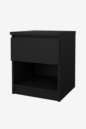 Tvilum - Naia Yöpöytä 1 laatikko - Paketti - Musta - Yöpöydät - - Homeroom