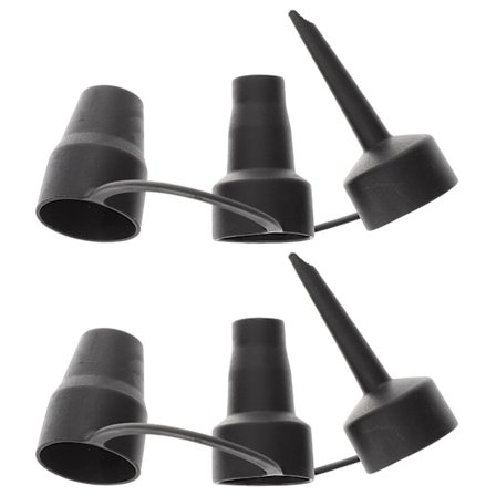 Elektrisk Luftpumpe Adapter (2-pakning), 3 Størrelser, Erstatningsdyser, Bærbar Adapter, Svart