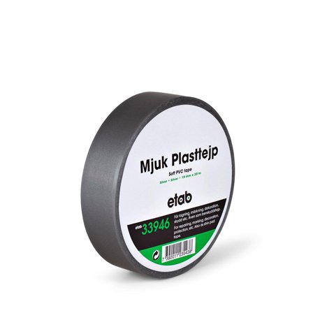 etab 33946 Plasttejp mjuk, PVC, 20 m silver, 50 mm, Maskintillbehör & förbrukning