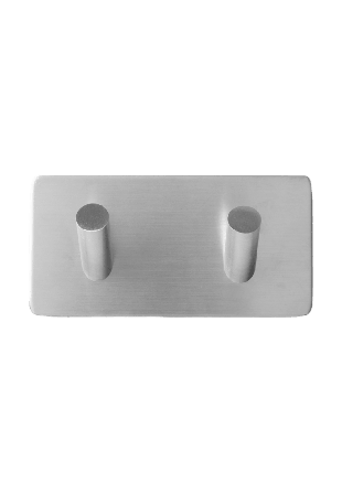 Åhléns Home Självhäftande krok i metall 2 krokar Badrumstillbehör Silver ONESIZE