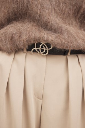 Premium Selection Ledergürtel mit Schlangenschnalle - Gürtel - Schwarz - M / L