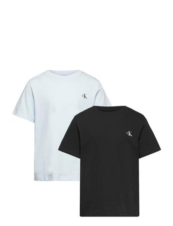 2-Pack Monogram Top T-shirts Short-sleeved Multi/mønstret Calvin Klein*Betinget Tilbud