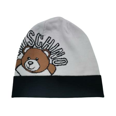 Moschino, Beanies Grijs, unisex, Maat:ONE Size