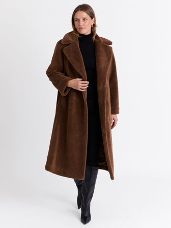 MATCH - Lise fuskepels - Marie Philippe - Str. 42 - Dame - Jakker & Kåper - Brun - 100% polyester - resirkulert