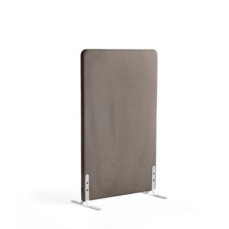 Raumtrenner ZONE, 1360 x 800 x 46 mm, Stoff Hush, weiße Beine, hellbraun