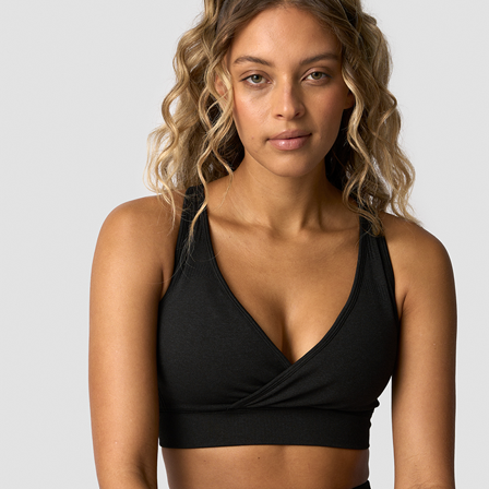 ICANIWILL Soft Seamless Justerbar Sport-bh Svart