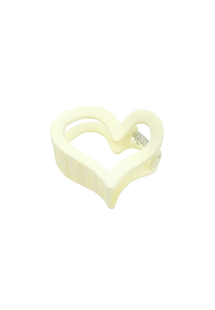 Complement Hjärtformad Matt Hårklämma Accessoarer & tillbehör Dam Vit 7-10 liter