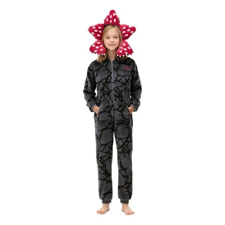 Stranger Things Köttätande Växt Onesie Pyjamas, Vinter Familj Flanell Loungewear Cosplay 140cm