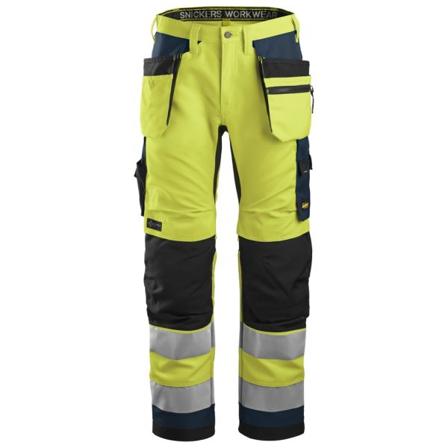 Snickers Workwear 6230 AllroundWork Työhousut huomioväri, keltainen/ laivastonsininen Huomioväri, Keltainen/Laivastonsininen, Vaatteet