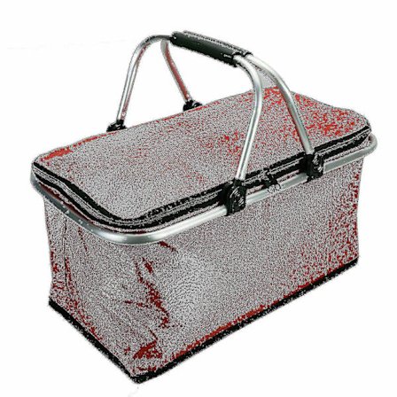 30L Isolerad hopfällbar picknick kylväska låda camping shopping kyl korg korg-(röd)