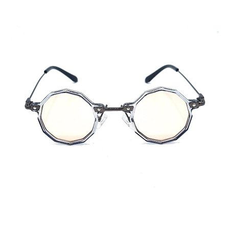 Runde solbriller - gjennomsiktige innfatninger