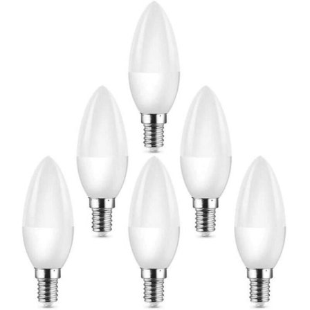 6-pakki E14 Pieni Edison-kierre (SES) LED-lamput Vastaavat Halogeeni Lamppuja 40W C37 400lm 3000K Lämmin Valkoinen (FMY)