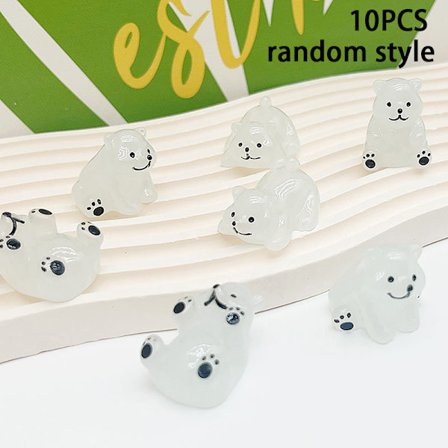 10 ST Mini isbjörn Elf Moss Mikrolandskapsdekoration