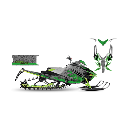 Dekalkit SweTown Howdy Grå-Grön - Arctic Cat M8000 Mountain Cat 153 2019-2019