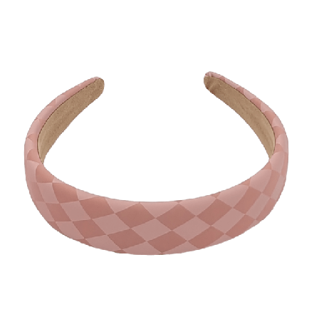 Complement Diadem Med Diskret Rutmönster Hårband Dam Rosa