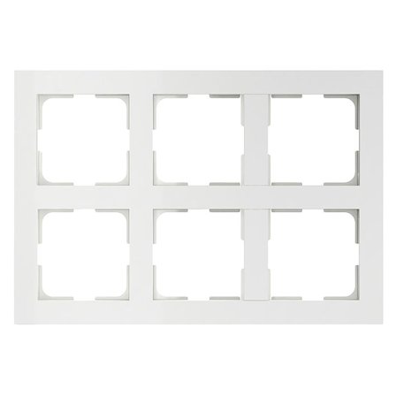 Elko EKO05242 Kombinationsram vit 2 x 3 fack, Strömbrytare & vägguttag