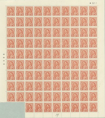 Danmark - AFA 212 i blok med 98 postfriske frimærker