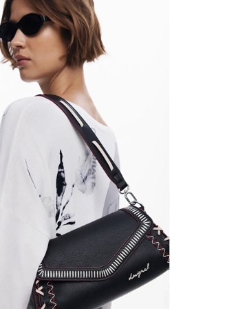 Desigual Manhattan Pespuntes Z - Black - ONE SIZE