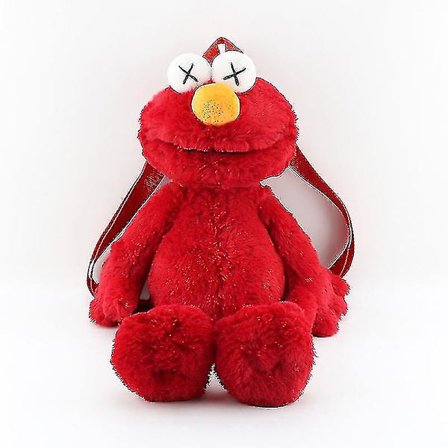 52cm Elmo Ryggsekk Sesam Stasjon Kosedyr Cookie Fylt Dukke For Barn