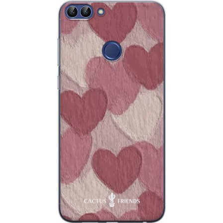 Kompatibel Mobilcover til Huawei Huawei P smart Cactus and Friends - Blush Paper Hearts