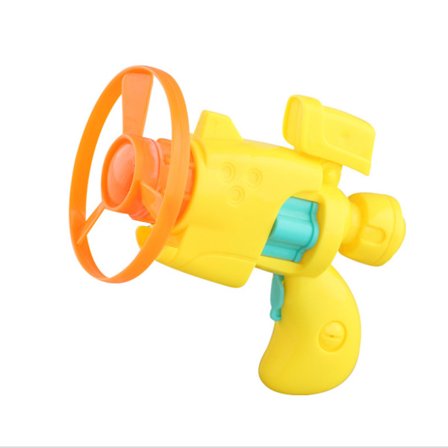 4" (ca. 10,2 cm) Farverig Flyvende Super Saucer Launcher Sæt, Spindende Skydende Frisbee Legetøj til Børn, Sjovt Flyvende Legetøj til Indendørs eller 