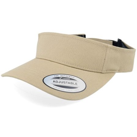 Yupoong - Beige visor Keps - Curved Khaki Visor @ Hatstore