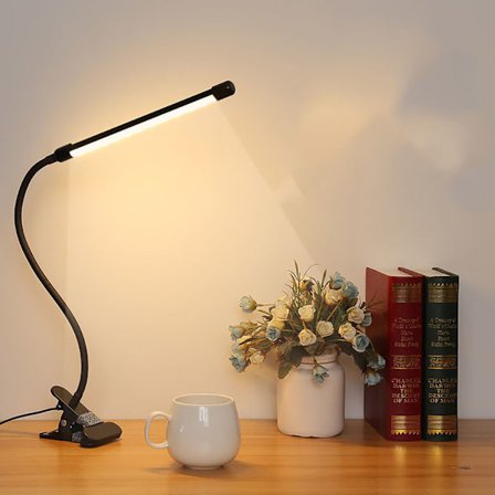 1 stk. USB-klemme skrivebordslampe fleksibel leselampe LED-lampe