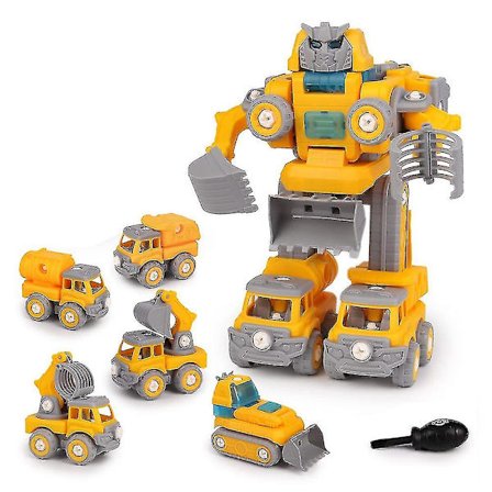 Avtagbar polisbil leksak barn skruvmontering pussel pojke montering mutter demontering