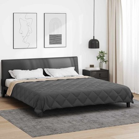 Full Års-Duvet Antracit och Taupe 220 x 200 cm Mikrofiber