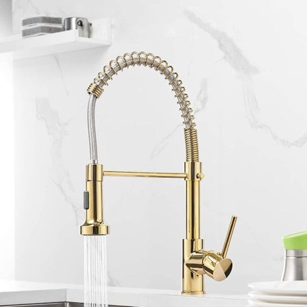 Kjøkkenblandebatteri Gull Kjøkkenkran 360 Roterende Kjøkkenkran Blandebatteri